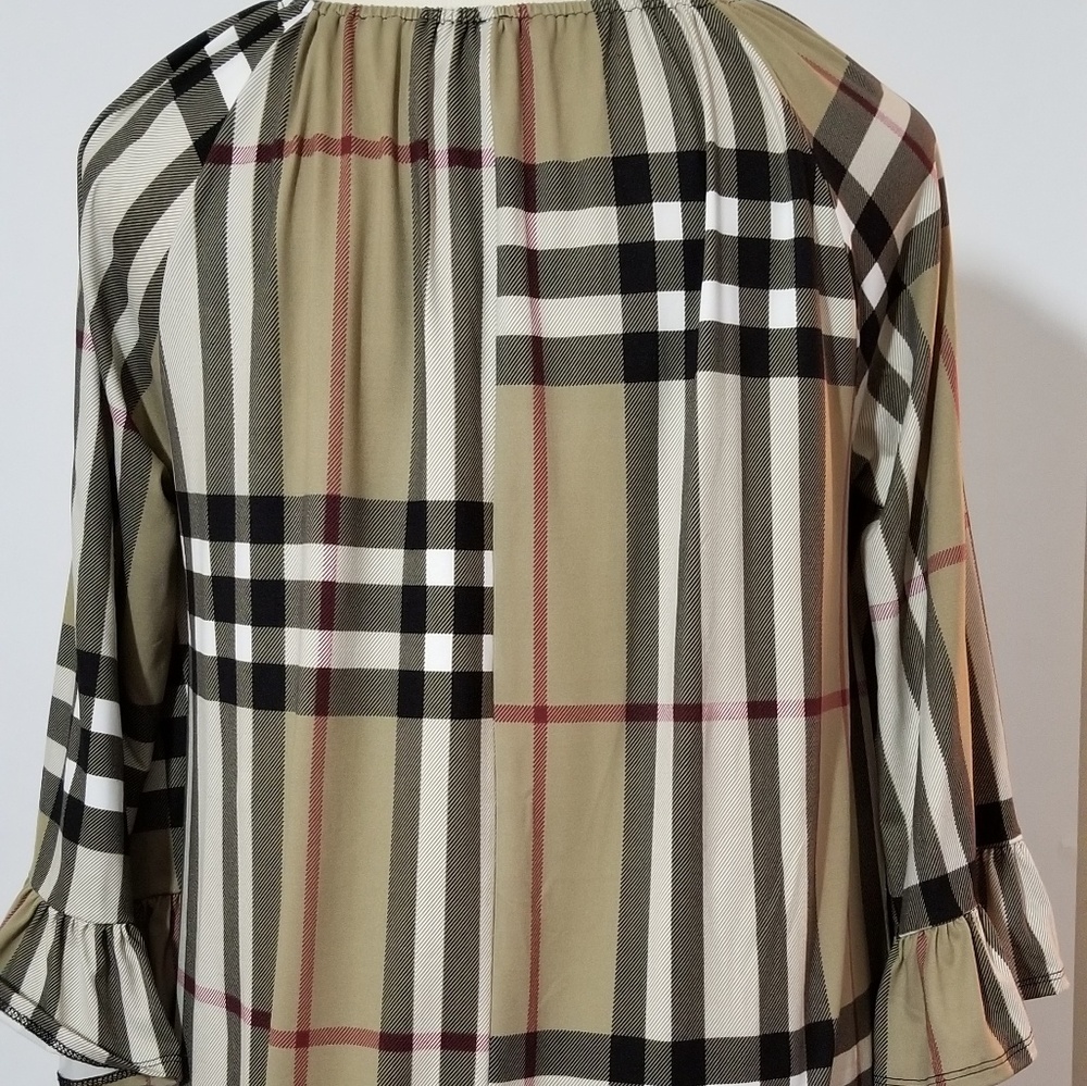 New Carole Christian Assorted 2X 3X Plaid Tunic - Picture 2 of 4